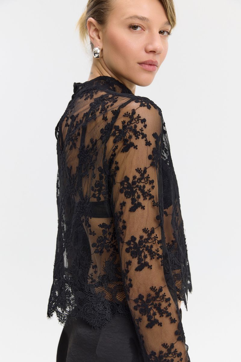 TOP BLUSA TURTLE LACE