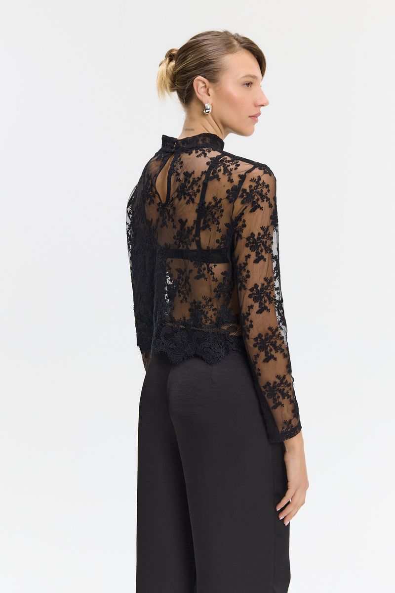 TOP BLUSA TURTLE LACE
