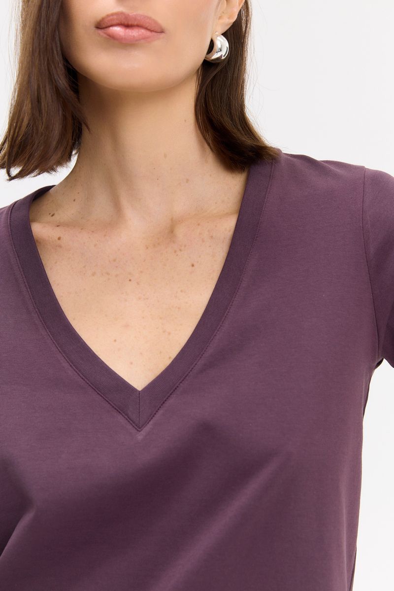 REMERA COTTON V NECK DES C