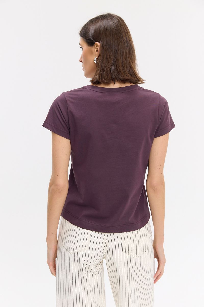 REMERA COTTON V NECK DES C