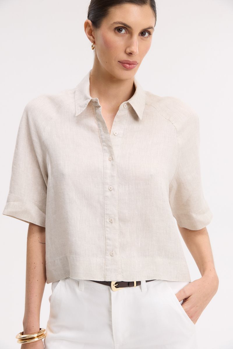 CAMISA BOXY LINO CLAIRE