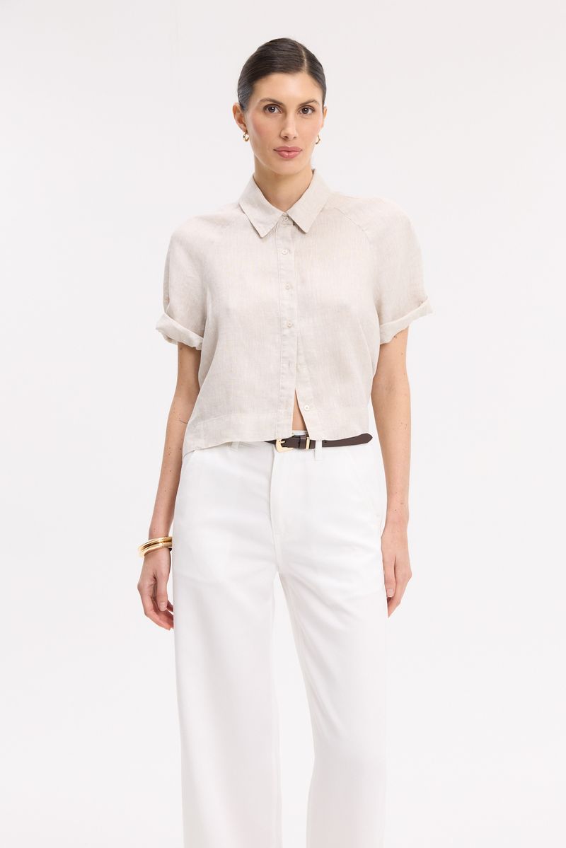 CAMISA BOXY LINO CLAIRE