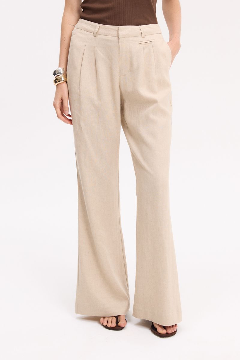 PANTALON FLARE LINEN CAROL