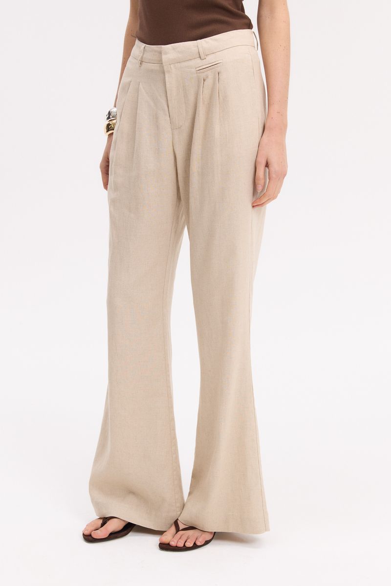 PANTALON FLARE LINEN CAROL
