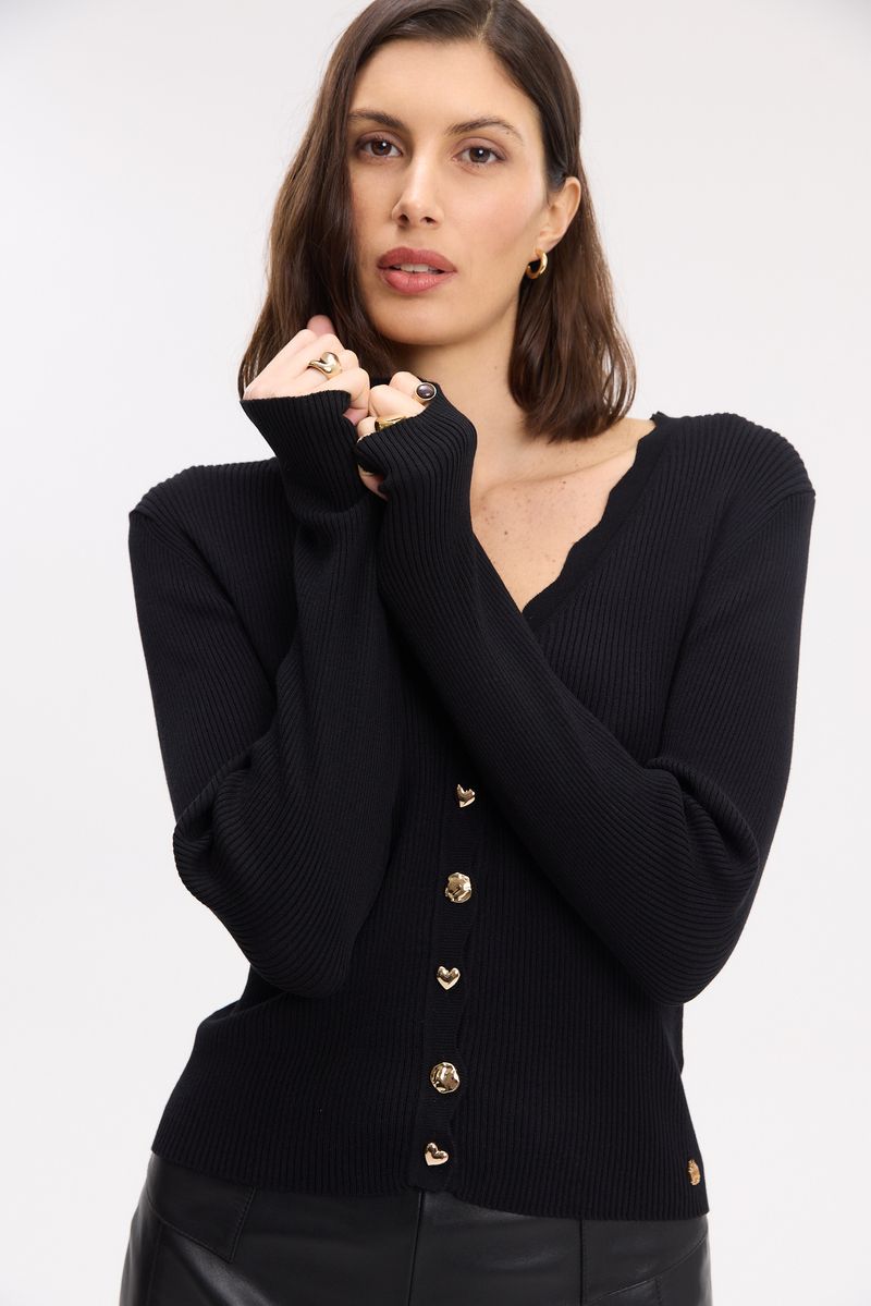 CARDIGAN WAVES BUTTONS CALA