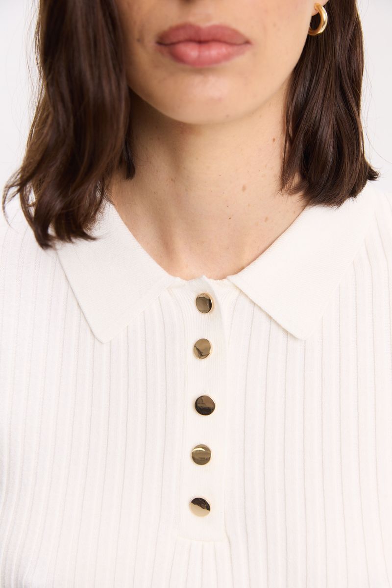 SWEATER SHEER POLO EMMA