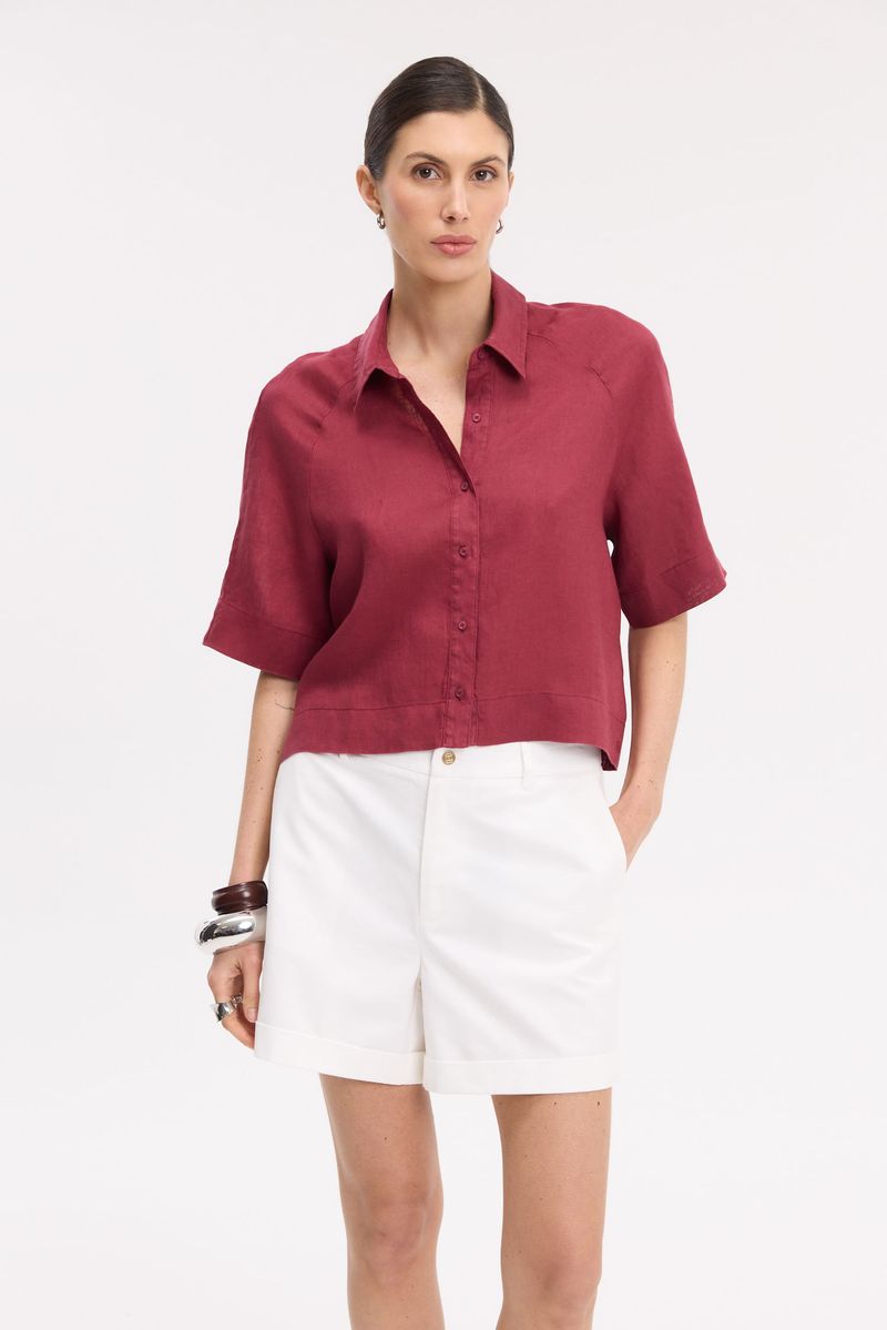 CAMISA BOXY LINO CLAIRE