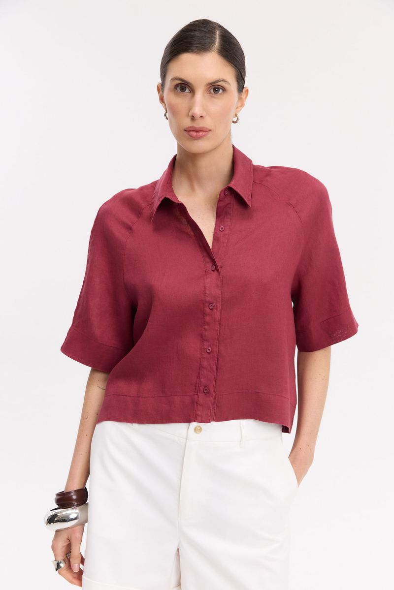 CAMISA BOXY LINO CLAIRE